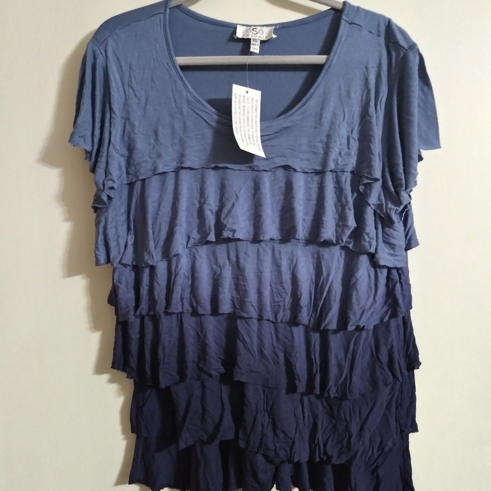 OSO Casuals Women's Ruffled Top